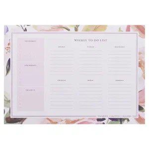 Weekly To-Do List Tear-off Thankful Grateful Blessed