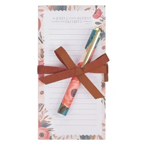 Magnetic Shopping List w/pen Joyful, Patient, Faithful Rom. 12:12