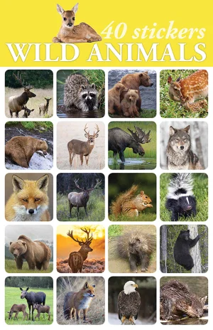 Stickers Wild Animals 40pk