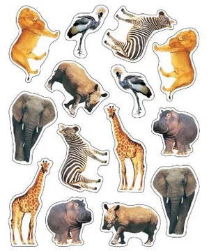 Stickers Wild Animals of the Serengeti Shape