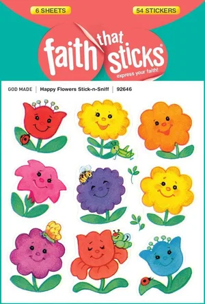 Happy Flowers Stick-n-Sniff -Faith That Sticks