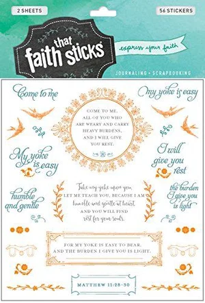 Matthew 11:28-30 -Faith That Sticks Stickers