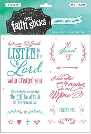 Isaiah 43:1 -Faith That Sticks Stickers
