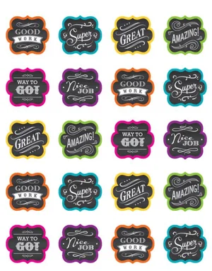 Chalkboard Brights Stickers