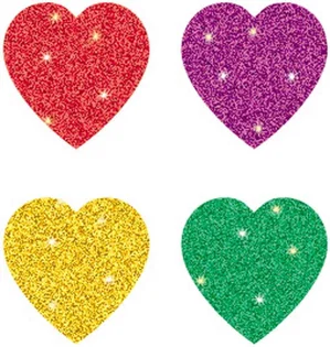 Hearts, Multicolor Chart Seals Stickers