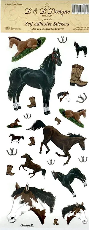 Stickers Suez Horses 1 Sheet
