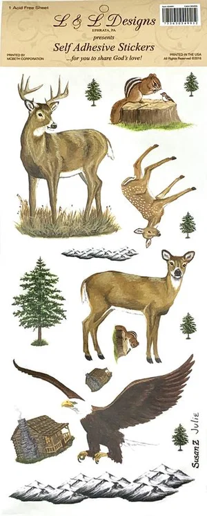 Stickers Cabin Wildlife 1 Sheet