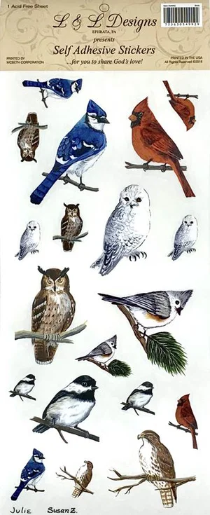 Stickers Birds 1 Sheet