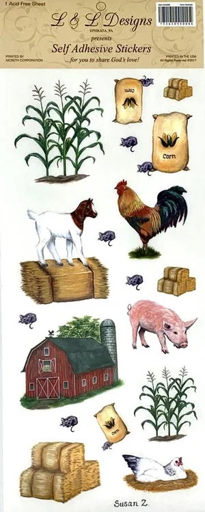 Stickers Farm Animals 1 Sheet