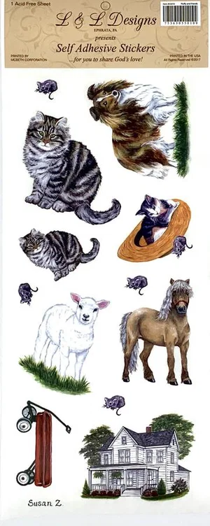 Stickers Fluffy & Friends 1 Sheet