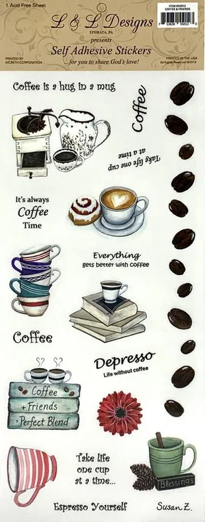 Stickers Coffee & Friends 1 Sheet