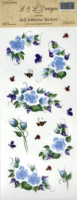 Stickers Blue Floyd Ray Rose 1 Sheet
