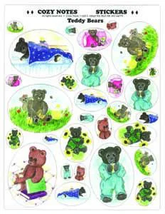 Stickers Large Teddy 8 1/2 x 11" sheet