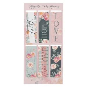 Magnetic Bookmark Set Vintage Faith Hope and Love - 1 Corinthians 13:13