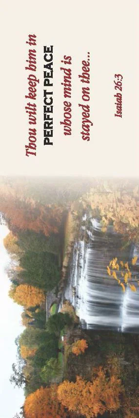 Bookmark Waterfall Isaiah 26:3