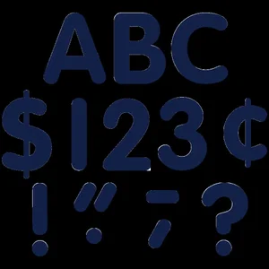 Navy Blue Classic 4' Letters Uppercase Pack