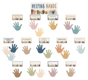 Everyone is Welcome Helping Hands Mini Bulletin Board