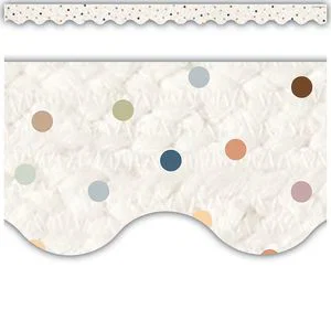 Everyone is Welcome Dots Scalloped Border Trim