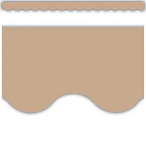 Light Brown Scalloped Border Trim