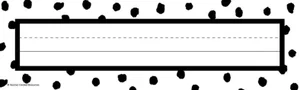 Black Painted Dots on White Flat Name Plates