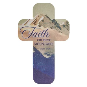 Bookmark Cross Faith Can Move Mountains Paper
