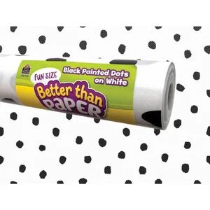 Fun Size Black Painted Dots on White - Better Than Paper Bulletin Board Roll