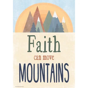 Moving Mountains - Faith Can Move Mountains Positive Poster