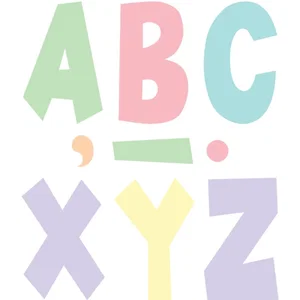 Pastel Pop - 7" Fun Font Letters
