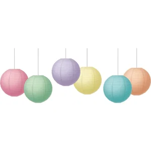 Pastel Pop - 8" Hanging Paper Lanterns