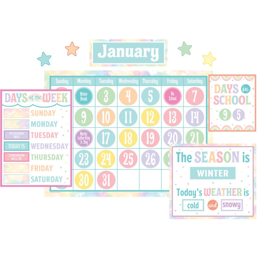 Image of Pastel Pop – Calendar Bulletin Board