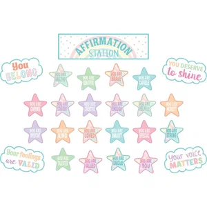 Pastel Pop - Positive Affirmations Mini Bulletin Board