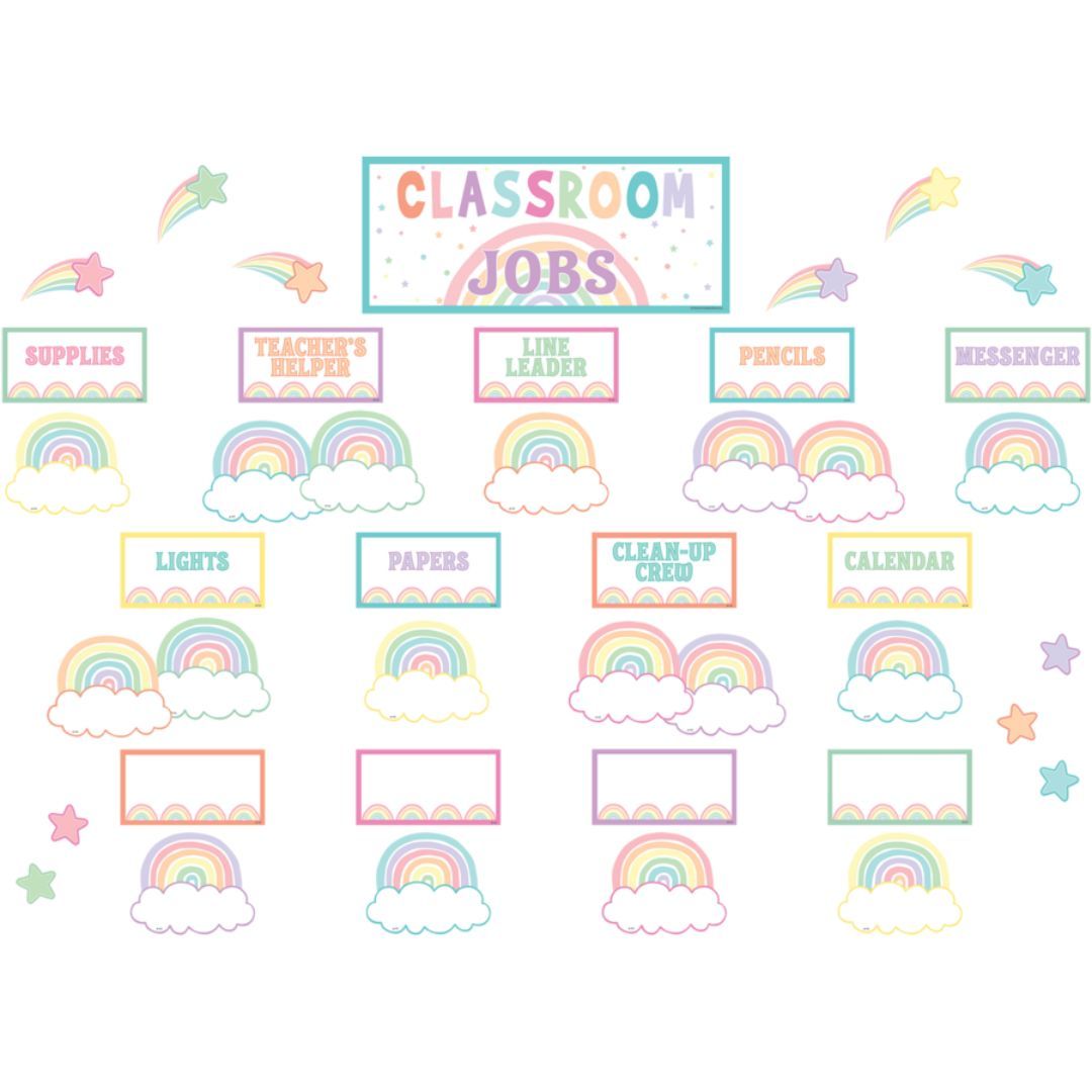 Image of Pastel Pop – Classroom Jobs Mini Bulletin Board