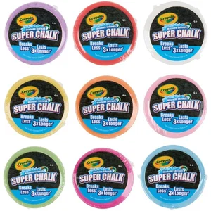 Super Chalk Washable Sidewalk Chalk - Assorted Colours