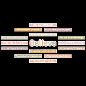 Terrazzo Tones Believe You Can Mini Bulletin Board