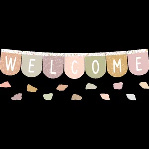 Terrazzo Tones Welcome Bunting Bulletin Board