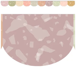 Terrazzo Tones Scalloped Die-Cut Border Trim