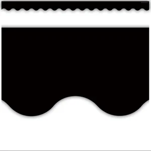 Border Trim Black Scalloped