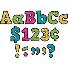 Chalkboard Brights Bold 4-Inch Letters Combo Pack-DWSO