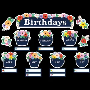 Wildflowers Birthdays Mini Bulletin Board