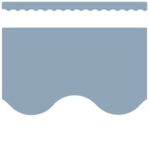 Cottage Blue Scalloped Border Trim