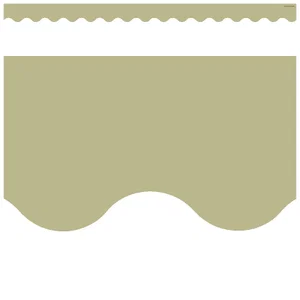 Olive Green Scalloped Border Trim