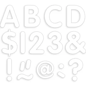 White 2" Classic Letters Upercase Pack