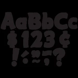 Black Funtastic Letters 4"