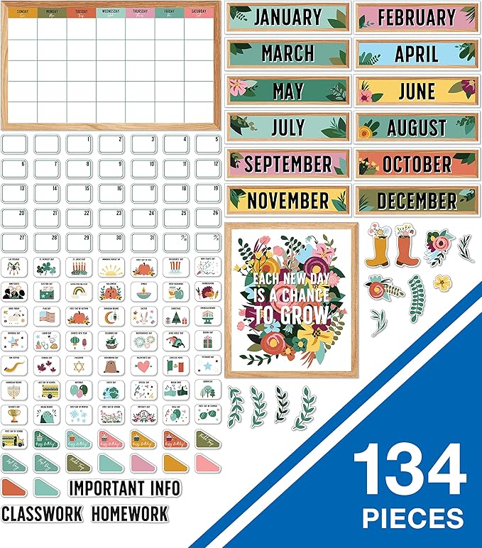 Image of Grow Together Calendar Bulletin Board Set
