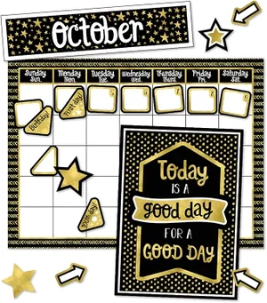 Sparkle + Shine Calendar Bulletin Board Set