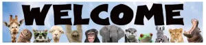 Go Wild Animals Welcome Banner