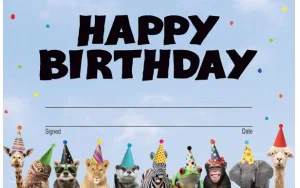 Go Wild Animals Happy Birthday Awards