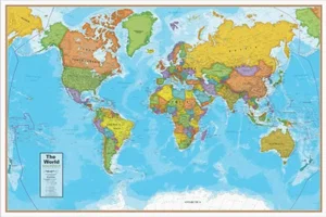 Blue Ocean Series World Wall Map