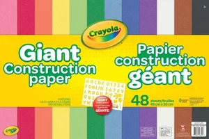 Crayola Giant Construction Paper & Stencil Set 12"x18"