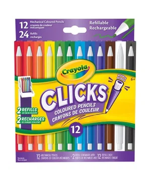 Crayola Clicks Mechanical Coloured Pencils - 12 Pk